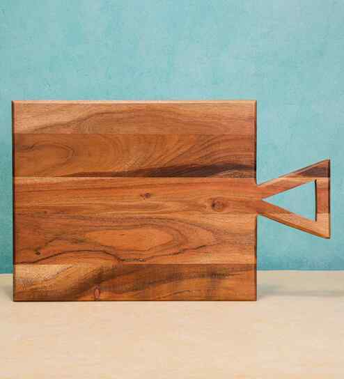 Carvula Acacia Wood Chopping Board with Triangular Handle