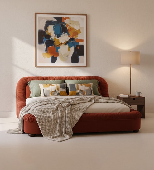 Casa Haven Relax Queen Size Bed in velvet With Engineered Hardwood Frame & Hydraulic Storage