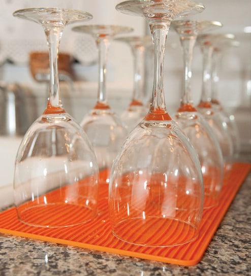 Casabella Silicone Wine Glass Drying Mat for 8 Glasses by Casabella ...