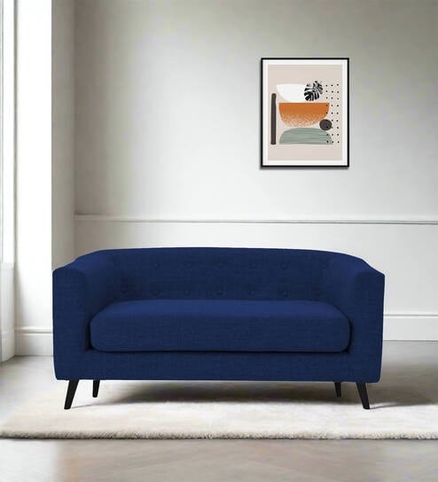 Casper Fabric 2 Seater Sofa in Royal Blue Colour