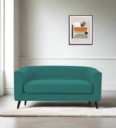 Casper Fabric 2 Seater Sofa in Sea Green Colour