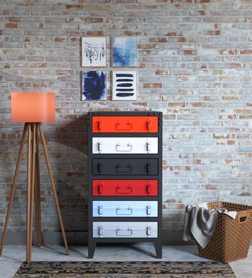 Buy Cassiar Chest Of Drawers In Multi Colour Finish By Bohemiana