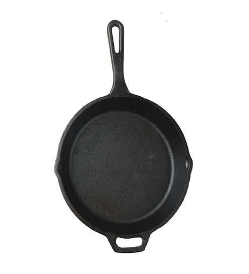 Black Cast Iron Grill Pan 25 cm Pre-Seasoned