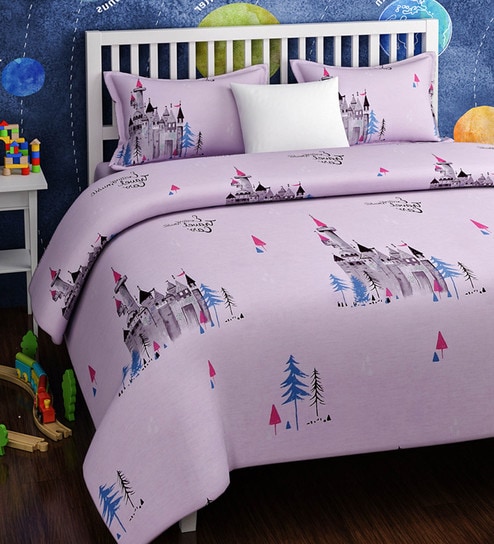 pink and grey kids bedding