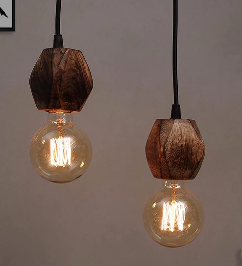 Catania Brown Wood Hanging Light