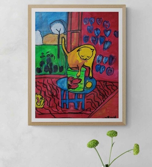 Catching Fish Handmade Acrylic Paint On Canvas Unframed