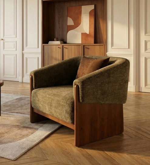 Cavallo 1 Seater Sofa In Niagra Green Color
