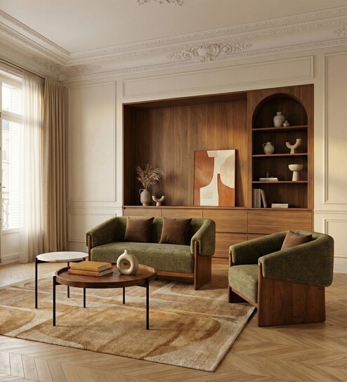 Cavallo 2 Seater Sofa In Niagra Green Color