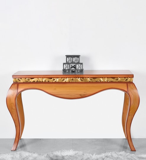 Cazalu Console Table In Teak Colour