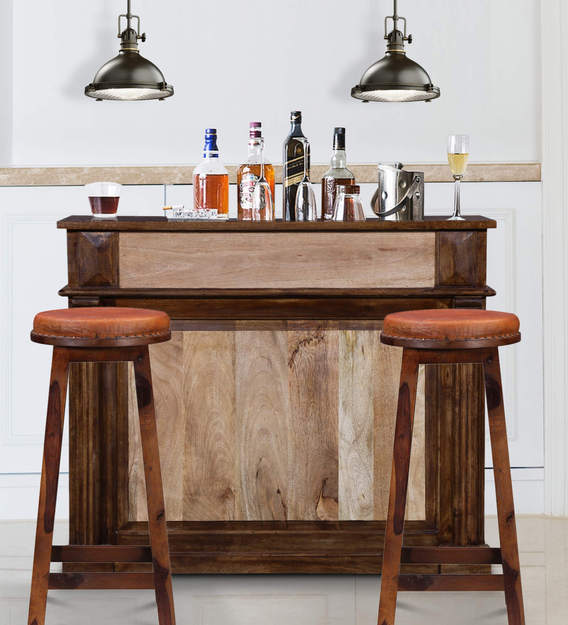 bar cabinet with stools