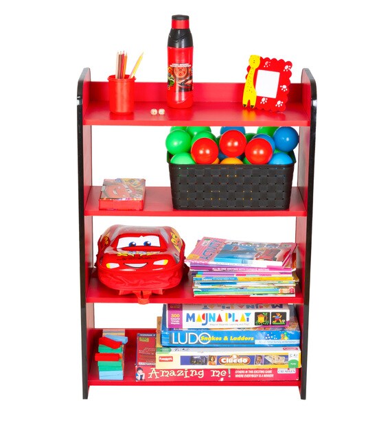 Buy Cars Theme Bookshelf in Red Colour by Yipi Disney Online Kids