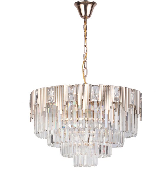 Buy Cassiel Rose Gold Crystal Chandelier by Kapoor E Illuminations
