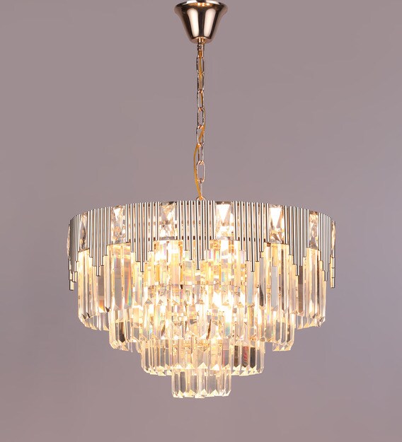 Buy Cassiel Rose Gold Crystal Chandelier by Kapoor E Illuminations ...