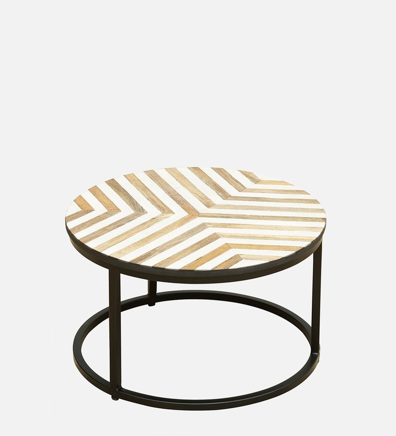 Buy Cady Metal Nest Of Tables In Black Finish (Set of 2) By Bohemiana