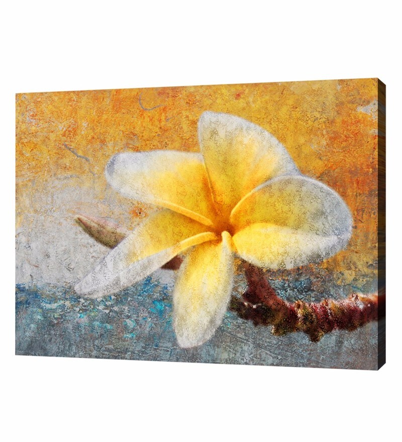 Buy Canvas 30 x 0.2 x 20 Inch Plumeria in Pastels Unframed Handpainted