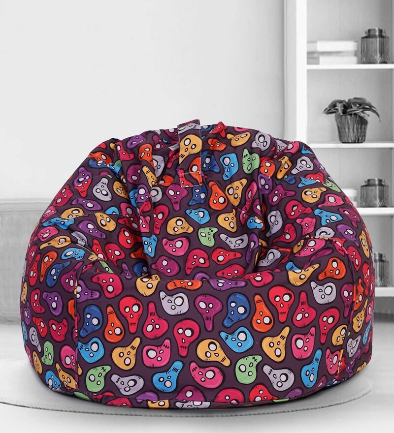 Buy Canvas XXL Bean Bag Cover In Multi Colour By Saka Designs Online