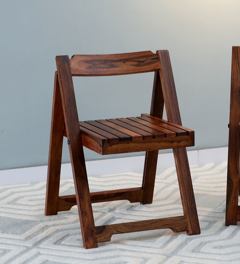 wooden folding chair pepperfry