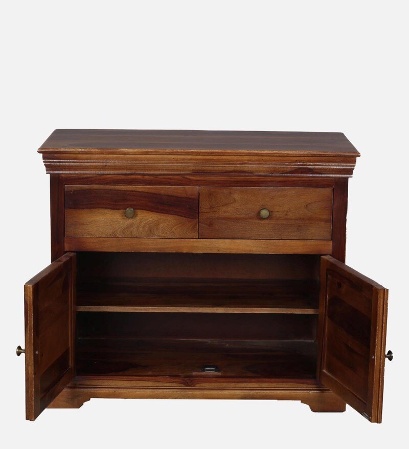 Buy Carleson Sheesham Wood Cabinet In Provincial Teak Finish Online Eclectic Cabinet And