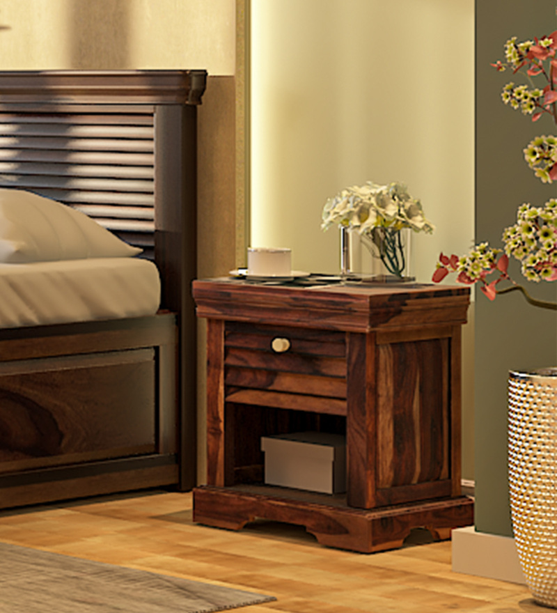 Buy Carleson Solid Wood Night Stand In Provincial Teak Finish By ...