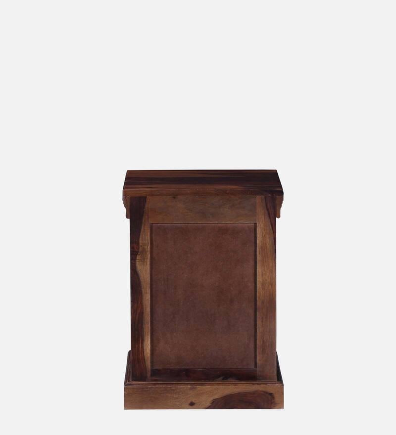 Buy Carleson Sheesham Wood Bedside Table In Provincial Teak Finish With Drawer Online