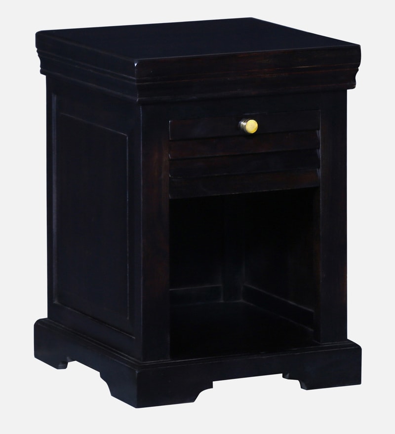 Buy Carleson Sheesham Wood Bedside Table In Warm Chestnut Finish With Drawer Online