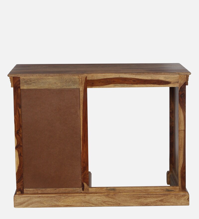 Buy Carleson Sheesham Wood Writing Table In Provincial Teak Finish