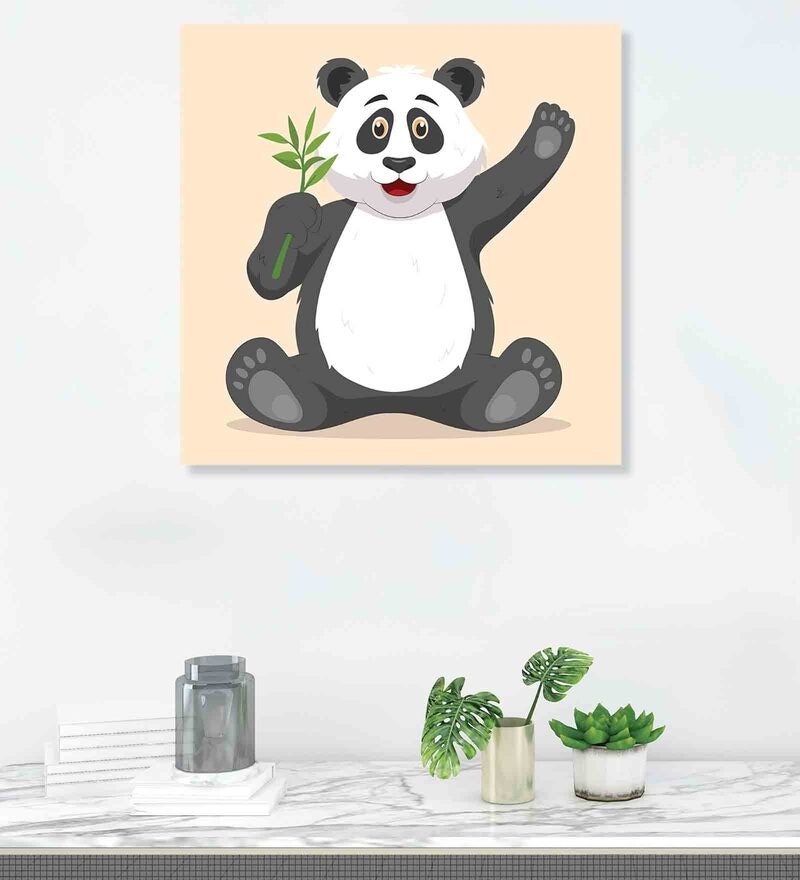 cartoon panda wall painting