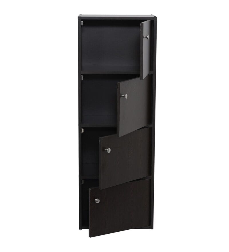 Buy Cary Book Case in New Wenge Finish by Nilkamal Online Modern Book