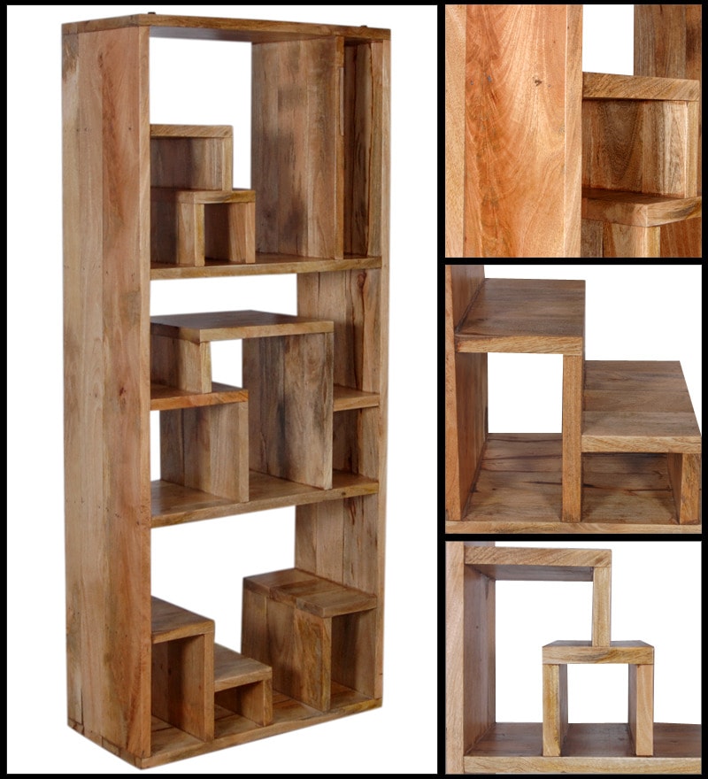 Buy Madison Solid Wood Display Unit in Natural Mango Wood Finish by ...