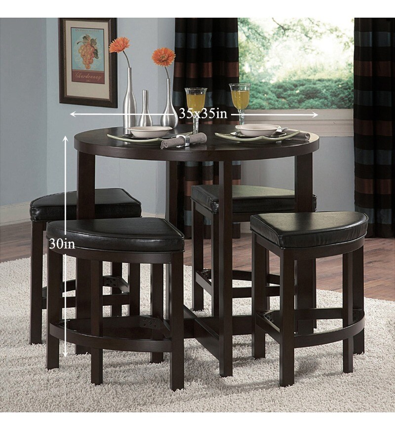 Black Forest Contemporary Space Saving Dining Set by ...