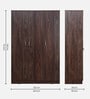 Cabalina 3 Door Wardrobe In Natural Walnut Colour