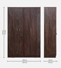 Cabalina 3 Door Wardrobe In Natural Walnut Colour