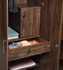 Cabalina 3 Door Wardrobe In Natural Walnut Colour