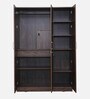 Cabalina 3 Door Wardrobe In Natural Walnut Colour