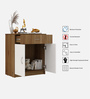 Cabin File Cabinet in Lyon Teak & White Finish