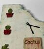 Cactus Garden White Wooden Wall Art