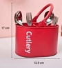 Caddy Iron Cutlery Holder (Red)