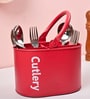 Caddy Iron Cutlery Holder (Red)