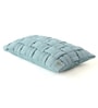 Cadet Blue 100% Cotton 12X20 Inches Knitted Cushion Cover With Filler