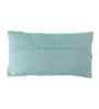 Cadet Blue 100% Cotton 12X20 Inches Knitted Cushion Cover With Filler