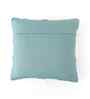 Cadet Blue 100% Cotton 16X16 Inches Knitted Cushion Cover With Filler