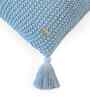 Cadet Blue 100% Cotton Moss 12X20 Inches Knitted Cushion Cover