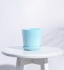 Cadet Blue Ceramic Desk Pot