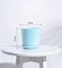 Cadet Blue Ceramic Desk Pot