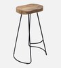 Cady Large Metal Bar Stool In Natural Finish , (Set Of 2)