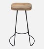 Cady Large Metal Bar Stool In Natural Finish , (Set Of 2)