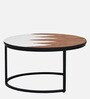 Cady Metal Nesting Coffee Table Set In White Finish (Set Of 2) Cady Metal Nesting Coffee Table Set In White Finish (Set Of 2)