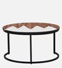 Cady Metal Nesting Coffee Table Set In White Finish (Set Of 2) Cady Metal Nesting Coffee Table Set In White Finish (Set Of 2)