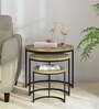 Cady Metal Nest Of Tables with Embossed Design (Set of 3)