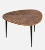 Cady Metal Round Nest Of Tables with Embossed Design (Set of 3)